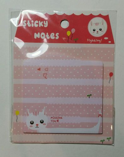 Cat sticky notes, post it, kawaii, penpal, planner,