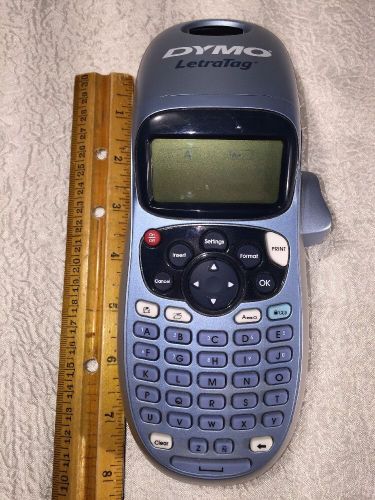 Dymo LetraTag Labelmaker Handheld Letra Tag  LT-100H Silver Label Maker