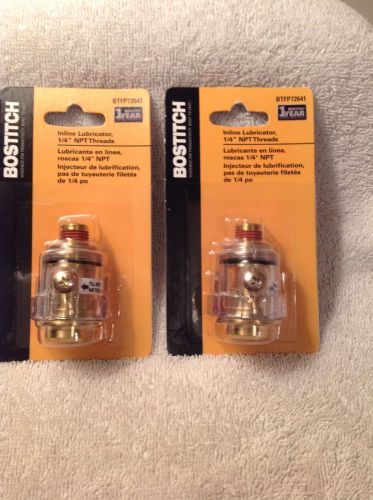 2 BOSTITCH INLINE LUBRICATOR 1/4&#034; NPT THREADS BTFP72641 NEW