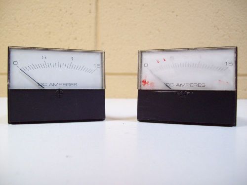 MODUTEC NFF METER D.C. AMPERES 0-1.5 - 2PCS - USED - FREE SHIPPING