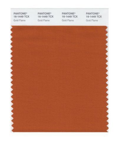 Pantone 16-1449 TCX Smart Color Swatch Card, Gold Flame