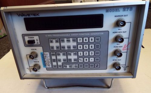 Wavetek, 12mhz  programmable Sweep / Function Generator( Model 273),@ha,10