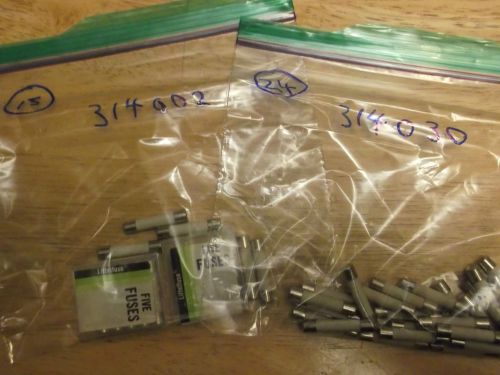 314 SERIES LITTELFUSE  - QTY 15 - 2A - QTY 24 - 30A   LITTELFUSE  NEW