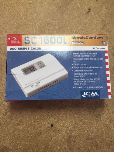 SC1600L ICM Simple Comfort Wall Thermostat Heat 24 &amp; MV Volt Single Stage