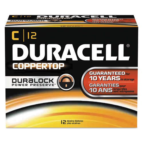 CopperTop Alkaline Batteries with Duralock Power Preserve Technology, C, 12/Pk