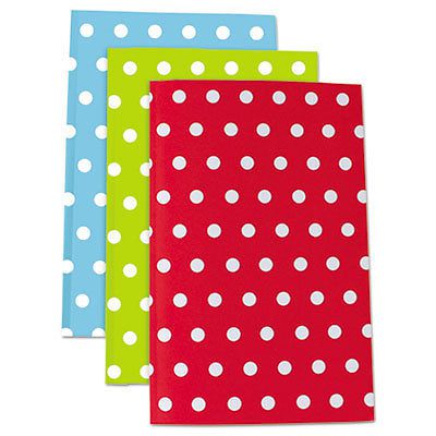 Modern Jen Journals, 5 1/2 x 8 1/2, Narrow Rule, Assorted, 50 Sheets, 3/Pack