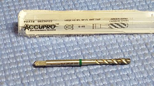 Accupro spiral tap #6 -40 unf(h3)  3 flutes green band for sale