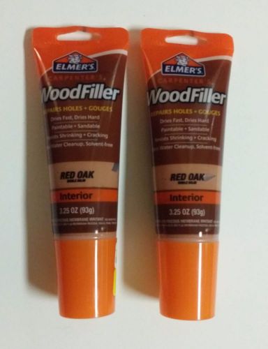 *2 PACK* Elmers Carpenters Wood Filler, 3.25-Ounce Tube, RED OAK **SHIPS FAST**