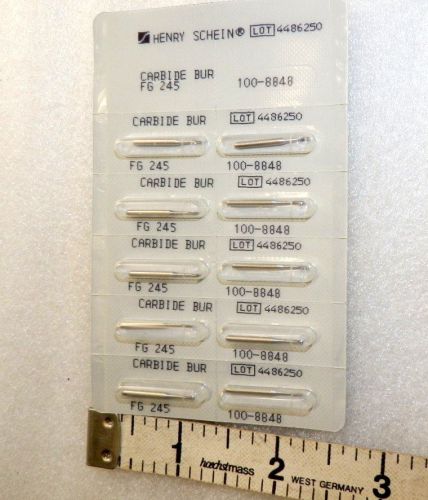 Excavating fg-245  carbide burs qty: 10 pcs  henry schein 100-8848 ( loc2 ) for sale