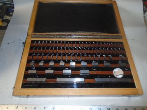 MACHINIST TOOL LATHE MILL Machinist Gage Gauge Block Set in Wood Case