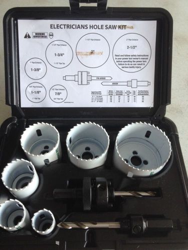 COBALT XTL AVXTL02E ELECTRICIAN HOLE SAW KIT - NEW - MADE IN USA