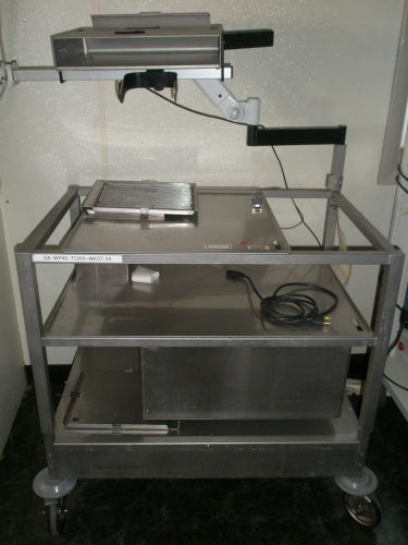 MOBILE PROCEDURE CART STAINLESS STEEL SCANNER MODULE WORK CART