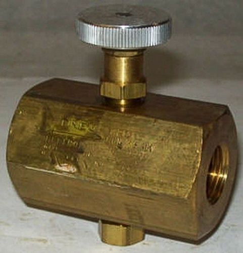 Deltrol Pneu-trol 1/4&#034; Brass Check Needle Valve CPN25BK