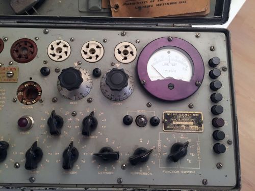 Vintage US Army TV-7/U Military Hickok Mutual Conductance Tube Tester Working