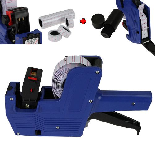 MX-5500 8 Digits Price &amp; Label Tag Gun + 5000 White w/ Red lines labels + 1 Ink