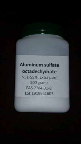 Alluminum sulfate octadechydrate, &lt;51%, extra pure, 500 gm for sale