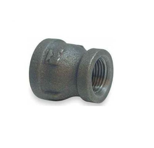 1-1/2&#034; X 3/4&#034; Female FNPT Black Iron Reducer Coupling Fitting Coupler