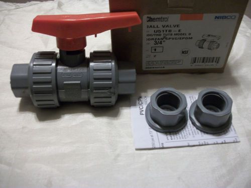 New In Box CHEMTROL Model U51TBE 3/4&#034; Ball Valve TruBloc DESIGN, EPDM, 250 psi