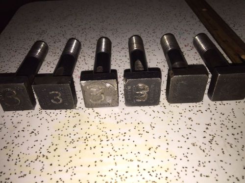 T-Slot Bolts, 6 Pcs, 5/8-11 Tpi, 3&#034; Long, T Bolts, all stamped Boyar Schultz