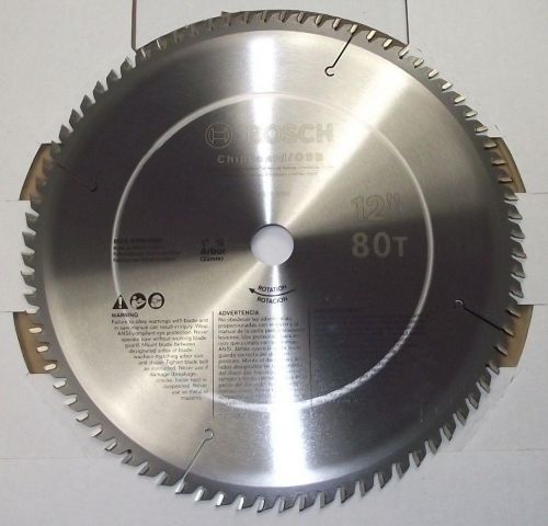 Bosch 12&#034; x 80T Carbide HLTCG Saw Blade 1&#034; Arbor- 12