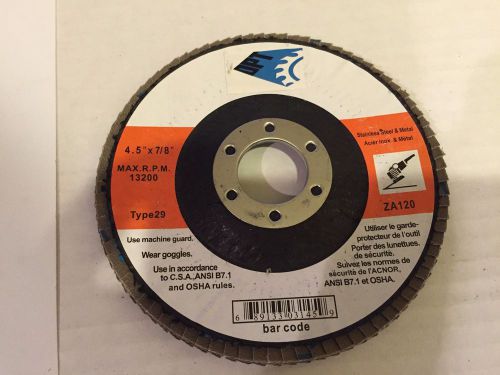 5-PACK  4.5 INCH FLAP DISC SANDING GRINDING GRIT 120