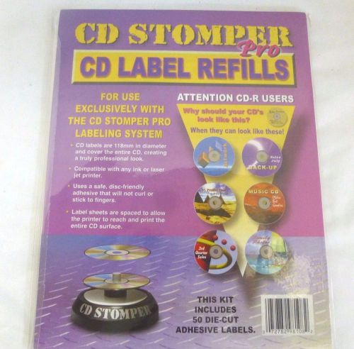 Cd stomper cd adhesive labels pack of  50 pack new in package for sale