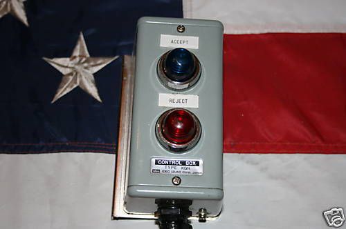 Idec Control Box Enclosure with RED / BLUE Pilot Lights