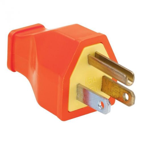 Residential Straight Blade Plug 15Amp 125 Volt Two Pole Three Wire Orange.