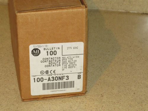 ^^ ALLEN BRADLEY BULLETIN 100 CONTACTOR 100-A30NF3 SER B - NEW?  (C)