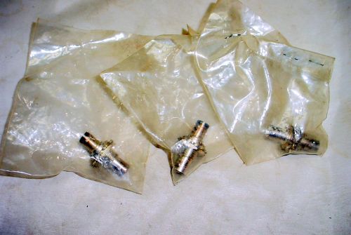 3 NOS Amphenol UG-492 D/U BNC Bulkhead Feed Thru Connectors, F to F, Silver Pl