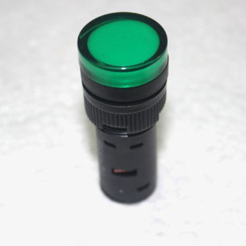 AC 220V 16MM Hole Green LED Pilot Dash Light AD16-16C 20mA Max Current