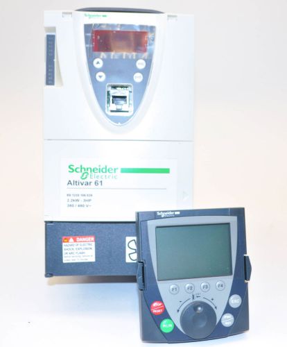 Schneider electric atv61hu22n4 ac drive 3hp 400-480v variable frequency drive for sale