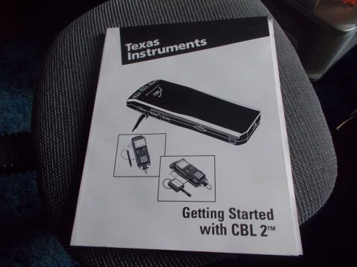 Texas Instruments Getting Started w CBL 2 System USER&#039;S MANUAL Lab Data Collecti