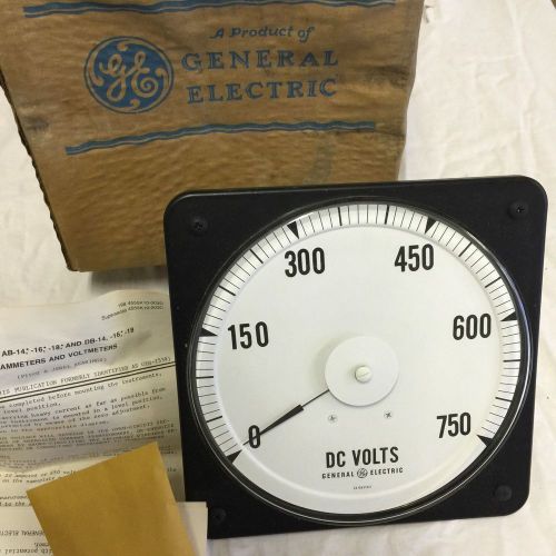 NEW GE DB16 CAT.50-121111FAZZ1, 0-750 DC PANEL METER  *NSIFB