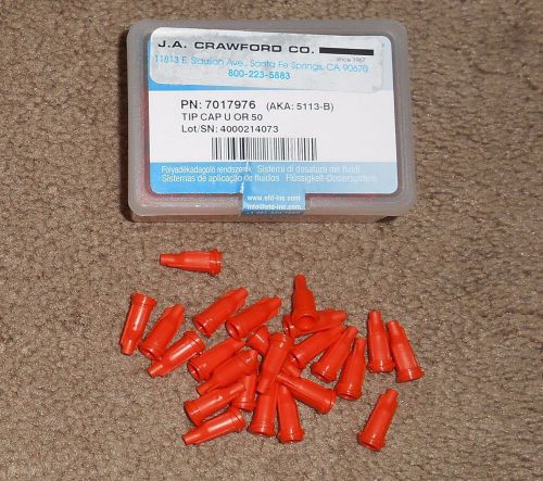 Luer lock Orange dispensing syringe tip cap 50 pcs NEW