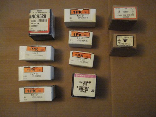 Assortment of Stanless steel machine screws, Sheet metal screws, steel screws