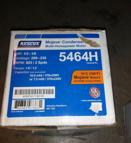 U.S. Rescue 5464H 1/3-1/6HP Condenser Fan Motor 208-230V 825RPM 70C. 5 units