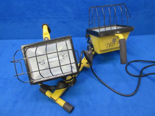 Flood lamp 500 watt work lights pair adjustable swivels mounted type t-3 lamp for sale