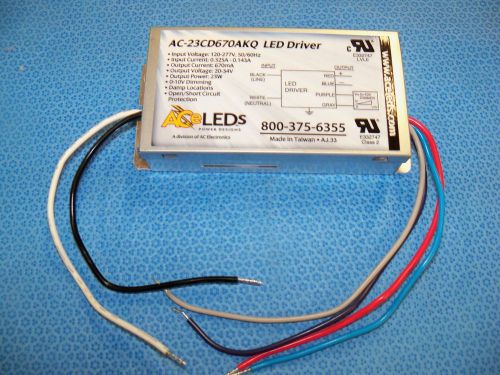 ACe LEDs AC-23CD670AKQ LED Driver AC Electronics Ballast NEW