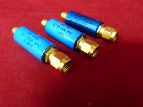 Lot of 3 Mini-Circuits Model SAT-5 5 dB Attenuator 50 ohm DC to 1500 MHZ