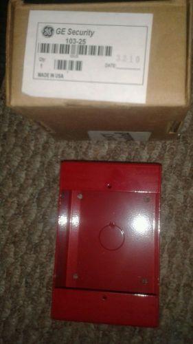 Ge security, utc 103-25 red surface back box for 103-20 through 103-42 for sale