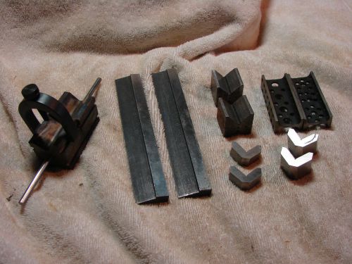 MIXED LOT MACHINIST STARRETT INSPECTION V BLOCK PARALLEL TOOL DIE METAL WORKING