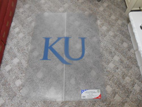 UNIV KANSAS COLLEGIATE FLOOR CHAIR MATS PROTECTS HARD SERVICES  FLOORS - 36 X 48