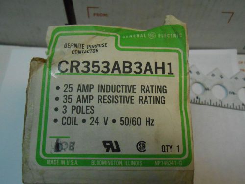 Cr353ab3ah1 ge contactor coil 24v 3pole 25 amp new old stock for sale