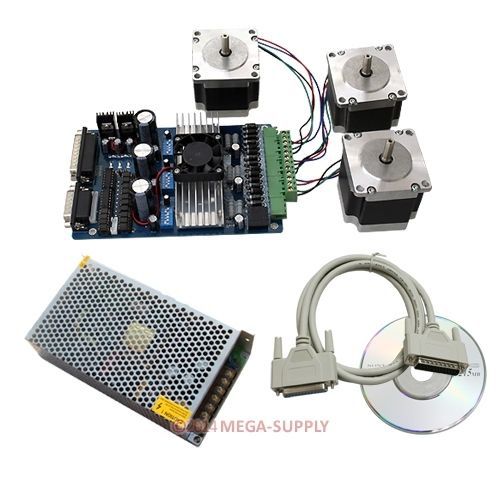 Cnc Kit 3 Axis Tb6560 Stepper Motor Driver Mill Router Nema 23 Motor 24V10A Psu