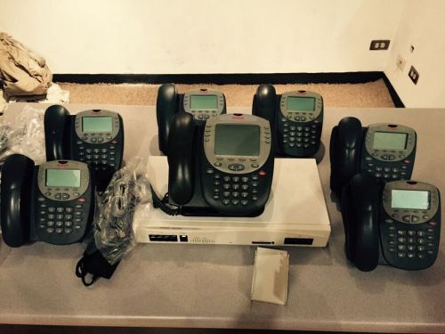 Avaya ip office 406v2 complete system with (7) phones, 4 pots, and voicemail for sale