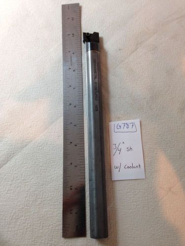 1 NEW KENNAMETAL 3/4&#034; CARBIDE BORING BAR. E12-STLPR-3. 10&#034; OAL W/ COOL. (G787)