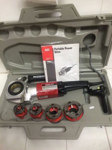 New ridgid 600 pipe threader &amp; 4 ridgid 11r die sets (brand new) for sale