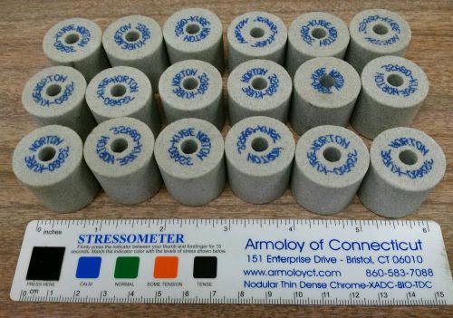 18 Norton Abrasives Alundum Grinding Wheels 1”x1&#039;&#039;x 1/4&#039;&#039;#32A80-KVBE New