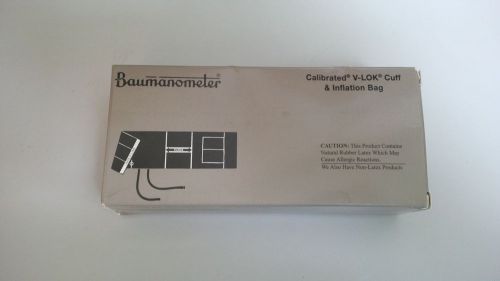 BAUMANOMETER Adult 1880 SS Calibrated V-Lok Cuff &amp; Inflation Bag - NEW